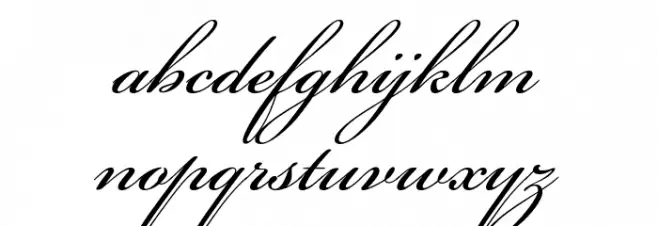 Bickham Script MM Schriftart Kleinbuchstaben