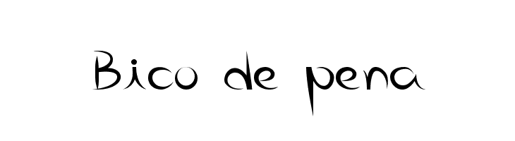 Bico de pena  font caratteri gratis
