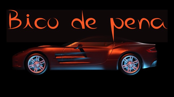 Bico de pena Font examples