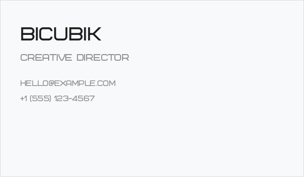 Bicubik Business Card