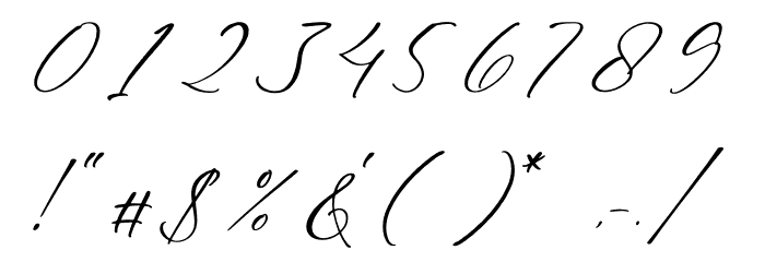 Bidalari Hearter フォント その他の文字
