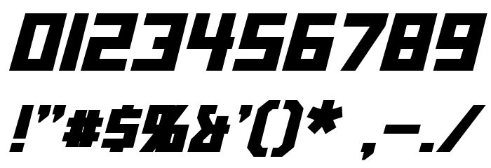 Bidan Bold Italic Font OTHER CHARS