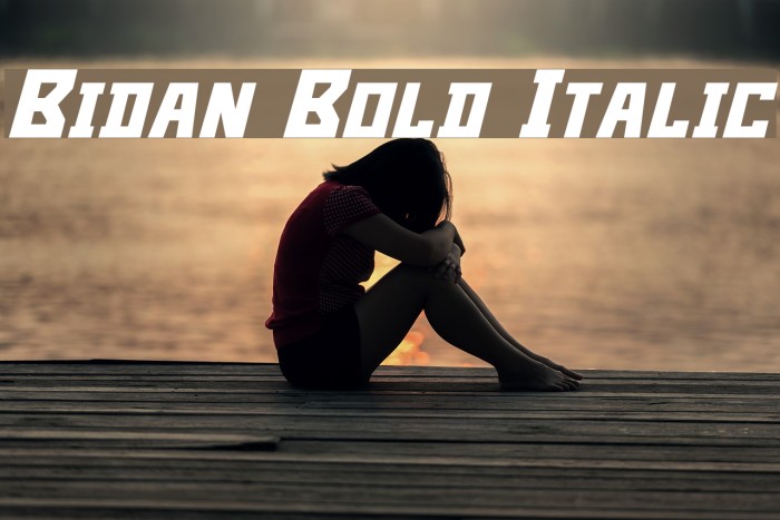 Bidan Bold Italic Font examples