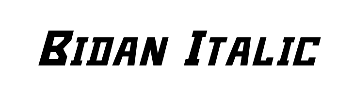 Bidan Italic Font