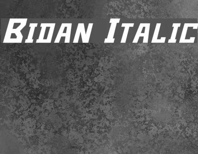 Bidan Italic Font examples