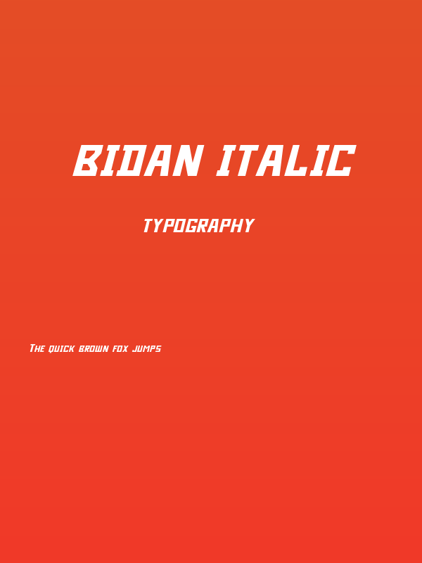 Bidan Italic Poster