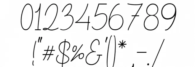 Bidatha Signature Font OTHER CHARS