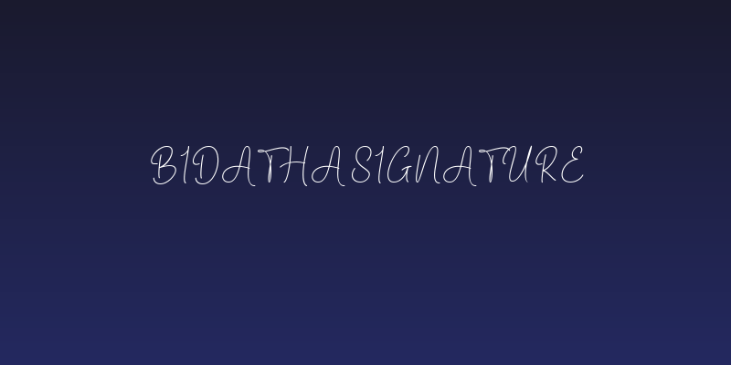 Bidatha Signature Social Header