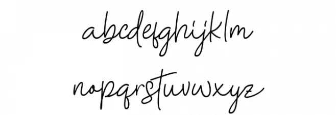 Bidatha Signature फ़ॉन्ट लोअरकेस