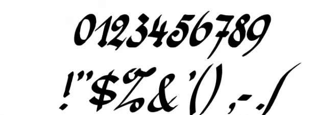 BiedermeierKursiv Font OTHER CHARS