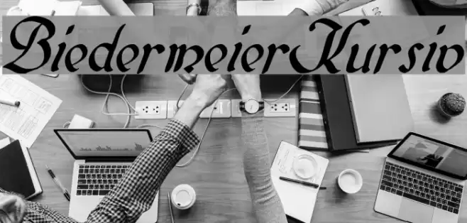 BiedermeierKursiv Font examples