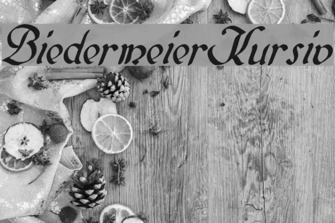 BiedermeierKursiv Font examples