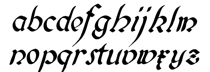 BiedermeierKursiv Font LOWERCASE