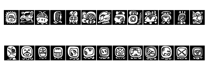 BienMayaInvers Font LOWERCASE