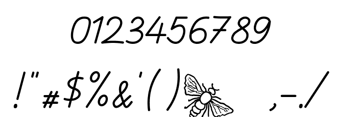 BienchenSAS-Italic Font OTHER CHARS