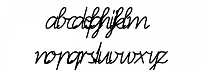 BienchenSAS-Italic Schriftart Kleinbuchstaben