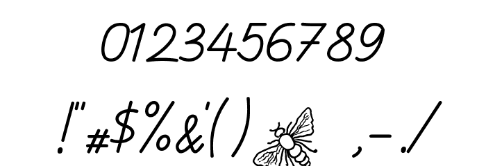 BienchenSAS-Regular Font OTHER CHARS