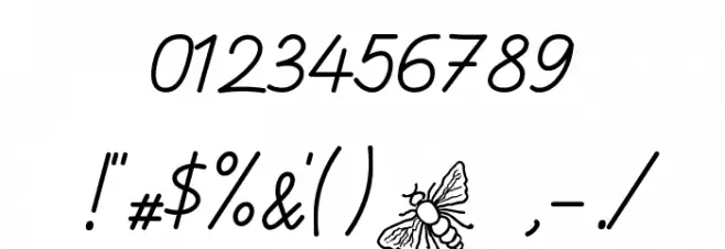 BienchenSAS-Regular Font OTHER CHARS