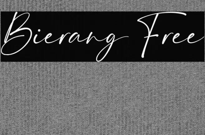 Bierang Free Font examples