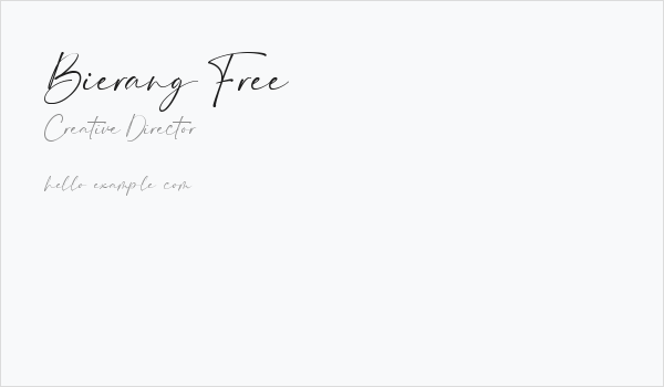 Bierang Free Business Card