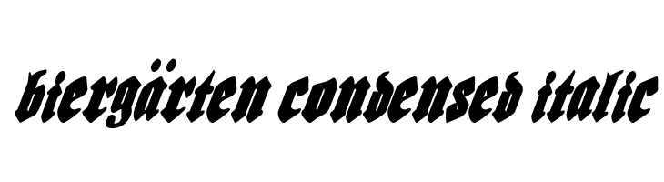 Biergärten Condensed Italic フォント