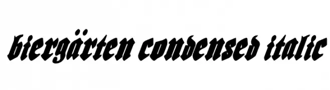 Biergärten Condensed Italic  Free Fonts Download