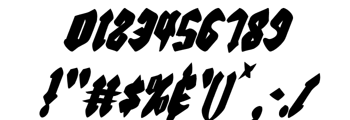 Biergärten Condensed Italic フォント その他の文字
