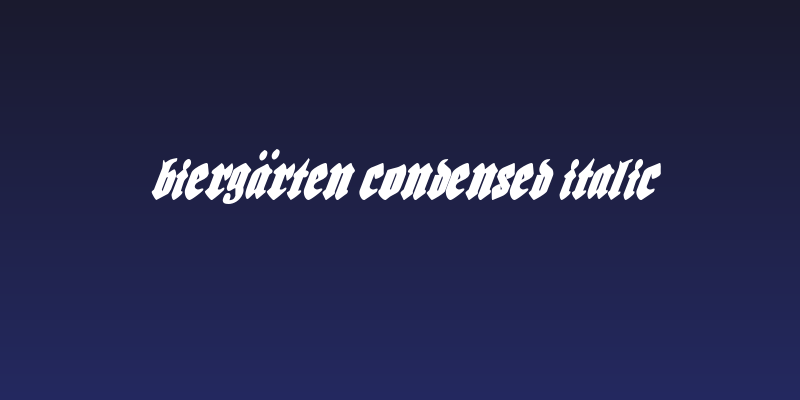 Biergärten Condensed Italic Social Header