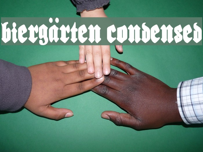 Biergärten Condensed Font examples