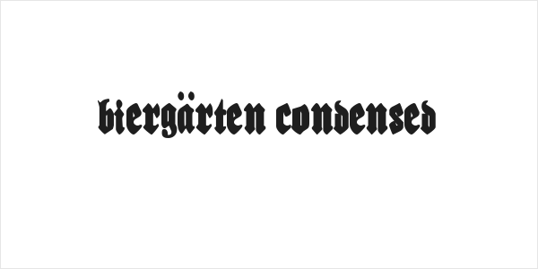 Biergärten Condensed Logo