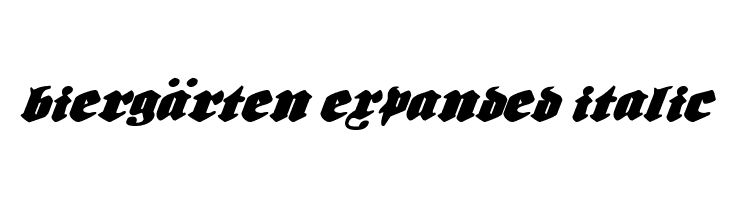 Biergärten Expanded Italic  لخطوط تنزيل