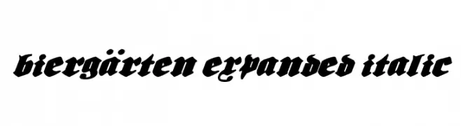 Biergärten Expanded Italic  Free Fonts Download