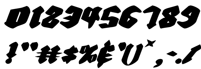 Biergärten Expanded Italic フォント その他の文字