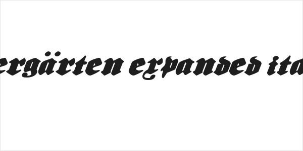 Biergärten Expanded Italic Logo