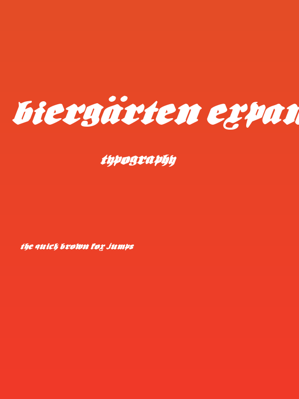 Biergärten Expanded Italic Poster