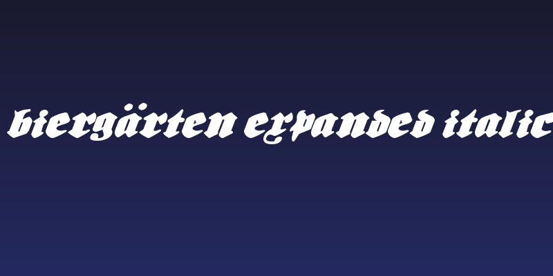 Biergärten Expanded Italic Social Header