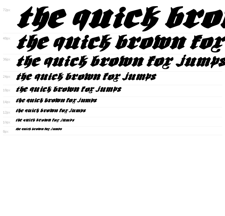 Biergärten Expanded Italic Waterfall