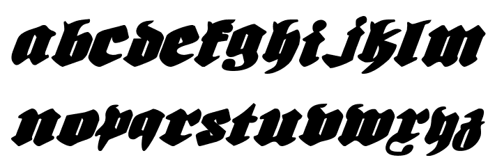 Biergärten Expanded Italic フォント 小文字