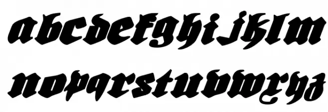 Biergärten Expanded Italic フォント 小文字