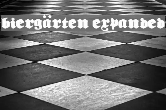 Biergärten Expanded फ़ॉन्ट examples