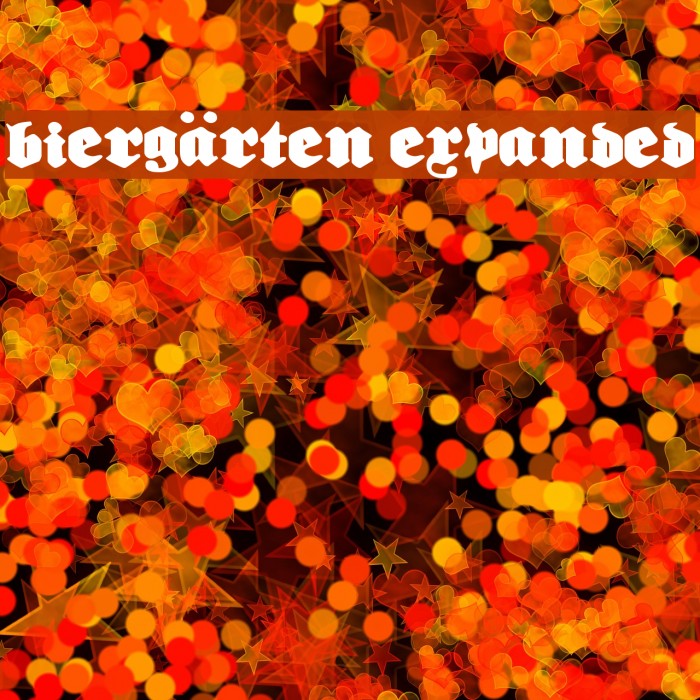 Biergärten Expanded Font examples