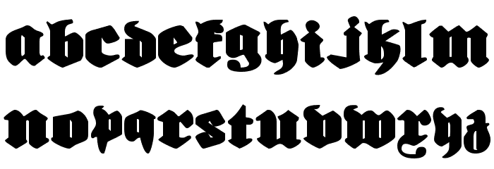 Biergärten Expanded Font LOWERCASE