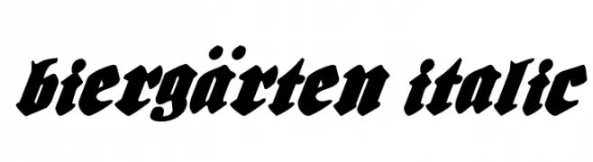 Biergärten Italic  تنزيل الخطوط