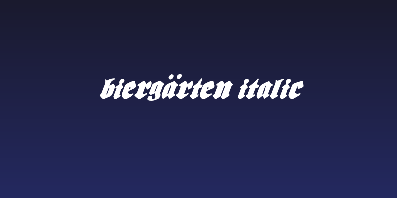 Biergärten Italic Social Header