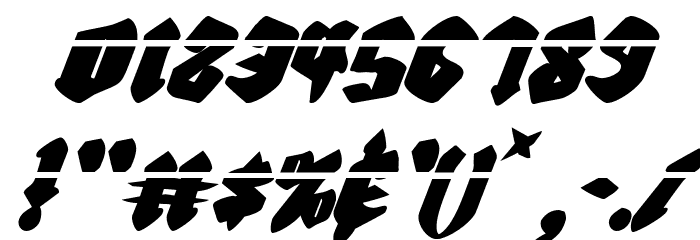 Biergärten Laser Italic Font OTHER CHARS