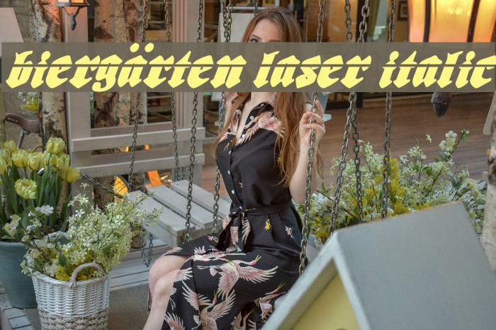 Biergärten Laser Italic Font examples