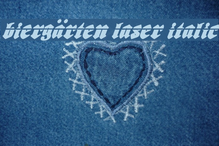 Biergärten Laser Italic Font examples
