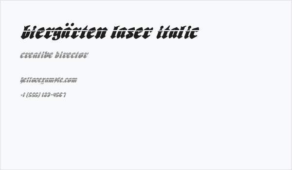 Biergärten Laser Italic Business Card