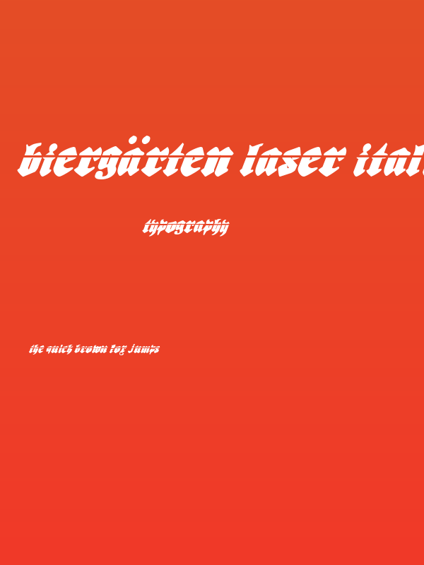Biergärten Laser Italic Poster