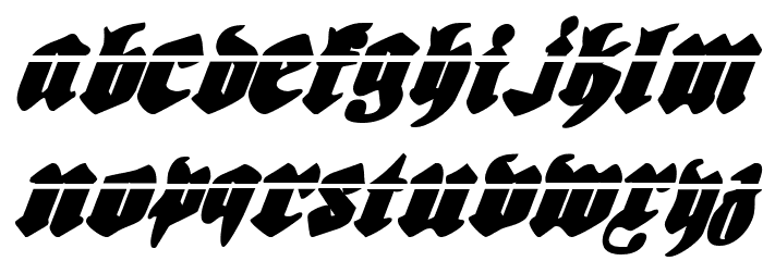 Biergärten Laser Italic Font LOWERCASE